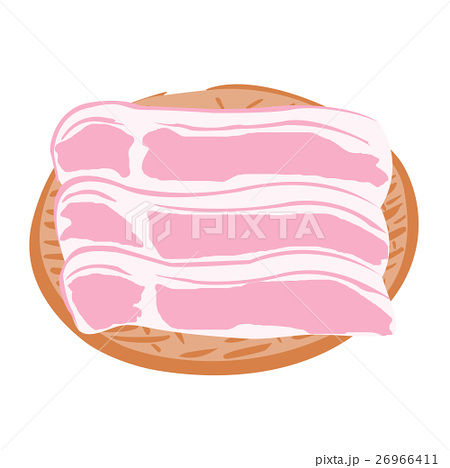 豚肉 鍋 食材 ざる イラストのイラスト素材 26966411 Pixta