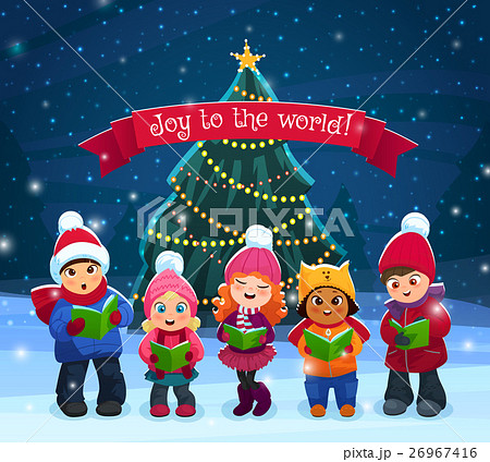 Caroling kids composition 26967416