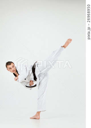 The karate man with black belt 26968950