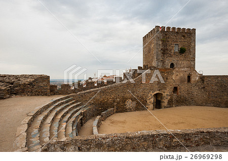 旅 ポルトガル モンサラーシュ Monsaraz Portugalの写真素材