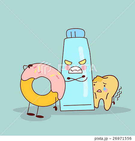 toothpaste protects teeth from bullyingのイラスト素材 [26971556] - PIXTA