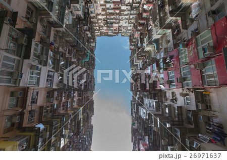 Hong Kong residence apartment crowded 26971637