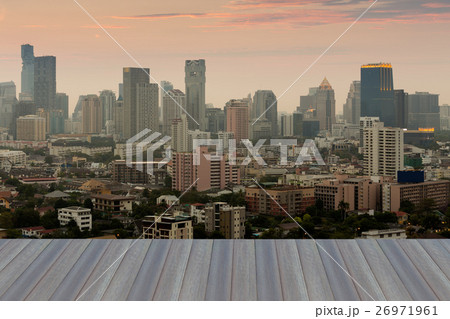 Aerial view city office building downtown Aerial view city office building downtown 26971961