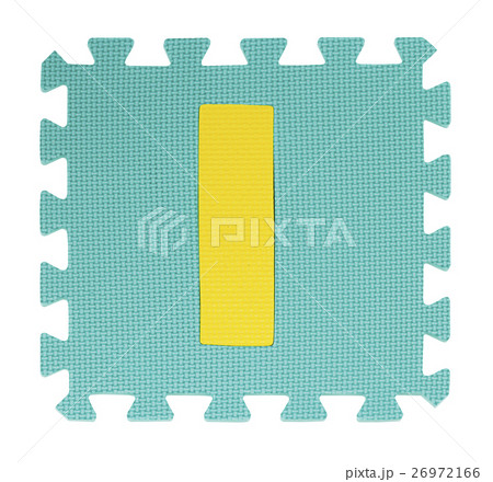 I text Jigsaw on white background 26972166