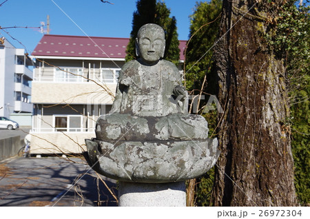 信州の文化財　名工　守屋貞治の石仏　延命地蔵菩薩像　横（駒ヶ根市上穂柏木） 26972304