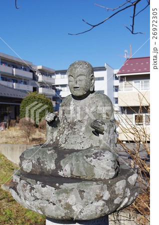 信州の文化財　名工　守屋貞治の石仏　延命地蔵菩薩像　左俯瞰（駒ヶ根市上穂柏木） 26972305