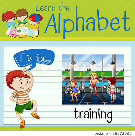 Flashcard letter t is for training 26972636