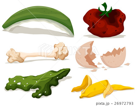 Different types of rotten food 26972793