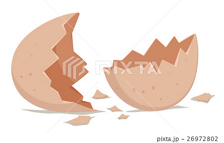 Broken Egg Shell On The Floorのイラスト素材