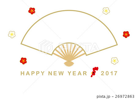 年賀状 17年 酉年 フォトフレームのイラスト素材