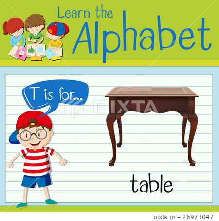Flashcard letter T is for table 26973047