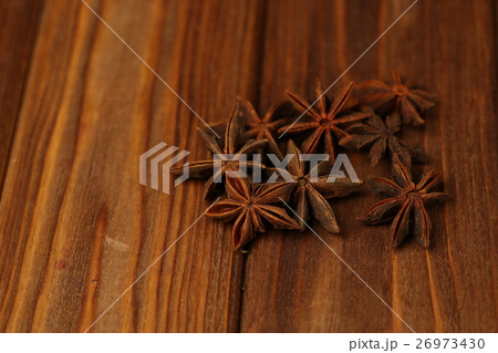Star anice on the wooden table 26973430