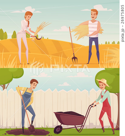 Gardeners At Work Compositions 26975805