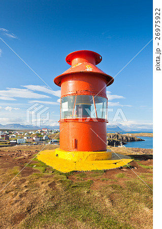 Red Lighthouse above Stykkisholmur, Iceland Red Lighthouse above Stykkisholmur, Iceland 26975922