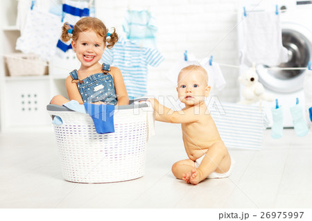 little helpers funny kids happy in laundry to little helpers funny kids happy in laundry to 26975997