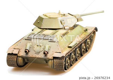 Model of soviet old T-34 tank 26976234