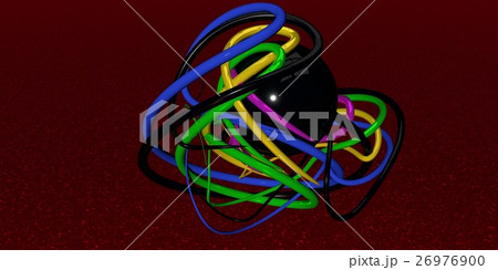 Multicolored decorative balls. 3D illustration Multicolored decorative balls. 3D illustration 26976900