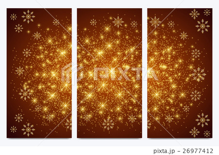 Modern Happy New Year set of vector flyers 26977412