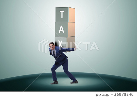 Businessman under heavy tax burden 26978246