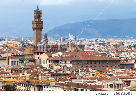 above view of Florence city with Palazzo Vecchio 26983089
