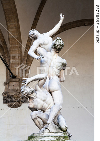statue The Rape of the Sabine Women on Piazza 26983283