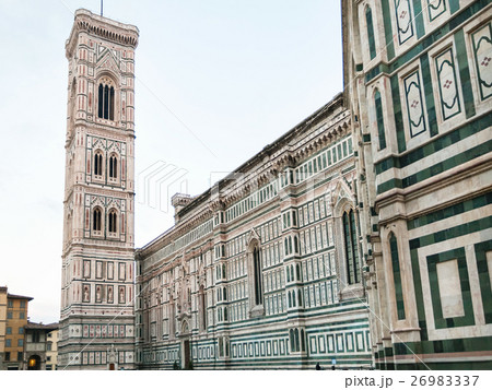 Cathedral and Tower on Piazza del Duomo in morning 26983337