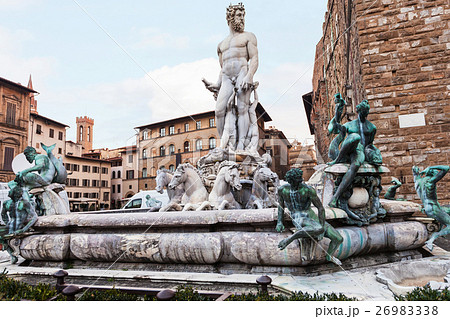 Fountain of Neptune in morning 26983338