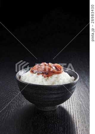ほかほかごはんにイカの塩辛を乗せて 26983430