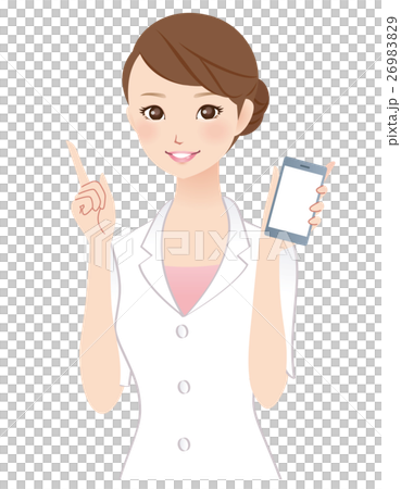 女性 美容 スマホ 指差しポーズ 女性 美容 スマホ 指差しポーズ 26983829