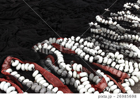 Fishing net with corks. Fishing net with corks. 26985698