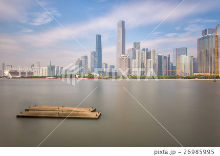 Skyline and buildings new city from river  26985995