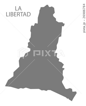La Libertad El Salvador Map grey 26986764