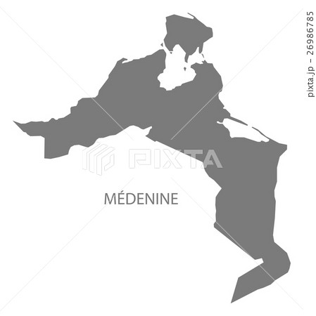 Medenine Tunisia Map grey Medenine Tunisia Map grey 26986785