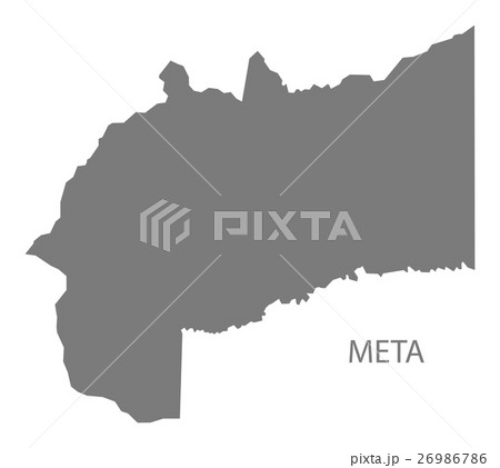 Meta Colombia Map in grey 26986786