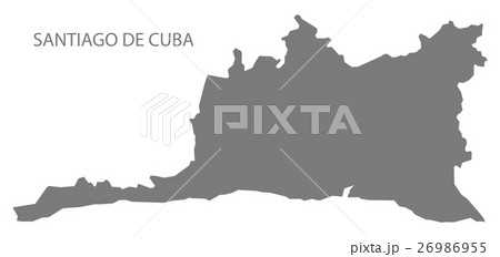 Santiago de Cuba Map grey 26986955