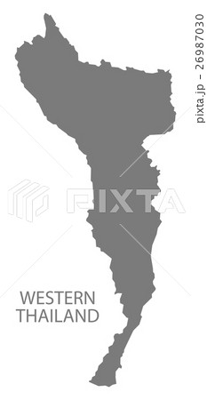 Western Thailand Map grey Western Thailand Map grey 26987030