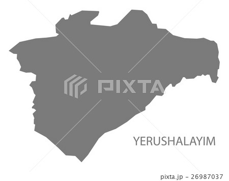 Yerushalayim Israel Map grey 26987037