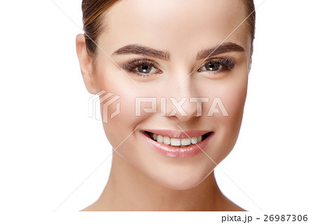 Beautiful Young Woman with Clean Fresh Skin 26987306