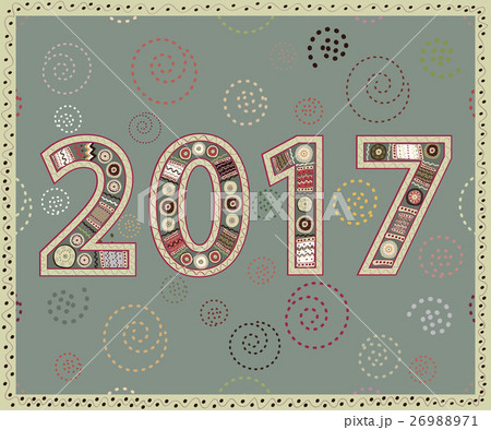 Happy New Year 2017 handmade. Happy New Year 2017 handmade. 26988971
