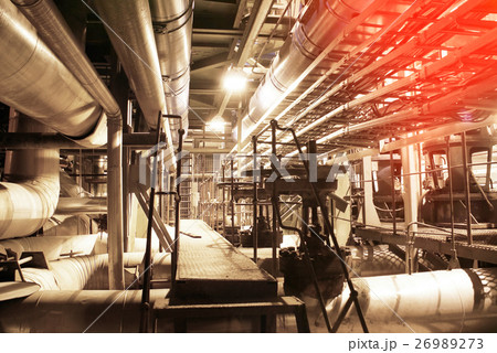 Pipes inside energy plant Pipes inside energy plant 26989273
