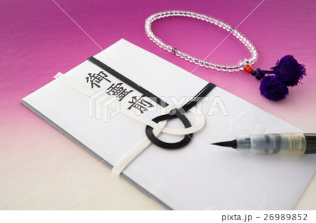 香典　香典袋　弔事　数珠 26989852