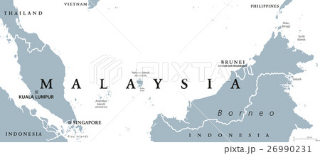 Malaysia political map 26990231