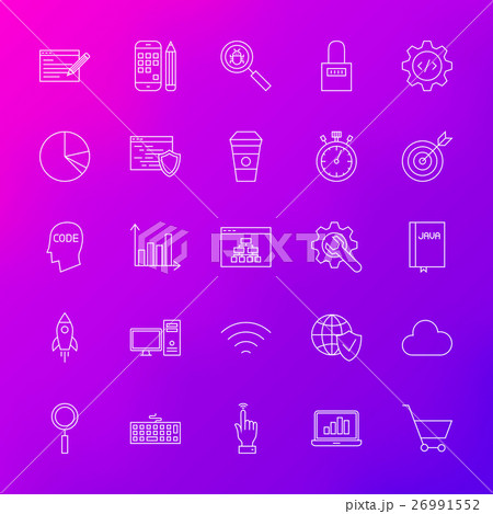 Line Icons Website Development Line Icons Website Development 26991552