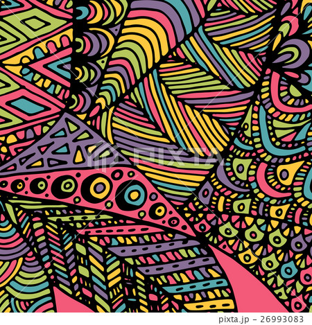 Zentangle ornament. Colorful texture for 26993083