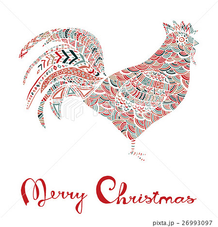 Hand drawn sketch in the shape of a rooster Hand drawn sketch in the shape of a rooster 26993097