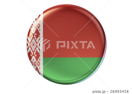 Badge with flag of Belarus, 3D rendering 26993458