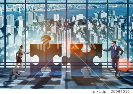 Business concept of puzzles for teamwork Business concept of puzzles for teamwork 26994010
