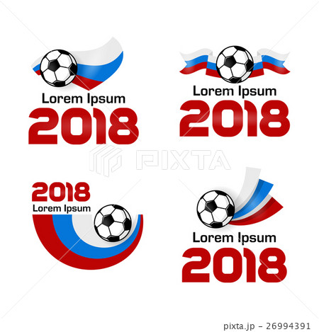 Set logo Football Championship 2018 Russia Set logo Football Championship 2018 Russia 26994391