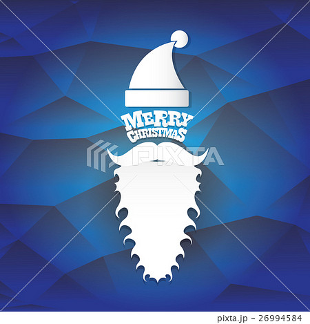 vector Christmas hipster santa claus greeting card 26994584