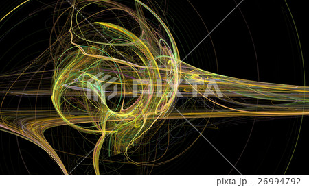 Gold curves and waves abstract 3d background 26994792